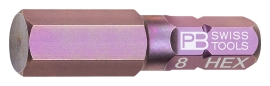 PB Swiss Tools PB C6 210 Grösse 8mm Innensechskant Precision Bit 1/4"