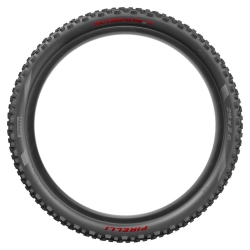 Preview: Pirelli Scorpion E-MTB M, TLR, SmartGRIP Gravity, HyperWALL black/red 27.5x2.6 Reifen