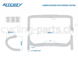 Ritchey Superlogic Evocurve Internal Routing 40cm Lenker