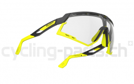Rudy Project Defender impactX2 photochromic black, matte black-yellow fluo Brille