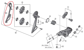 Shimano Dura Ace RD-R91000 Schaltwerk Leitblech innen