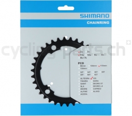 Shimano 105 FC-R7000 34 Zähne schwarz Kettenblatt