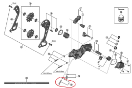 Shimano Ultegra RD-R8000/GRX RD-RX812 Schaltwerk Stellschraube M4x18