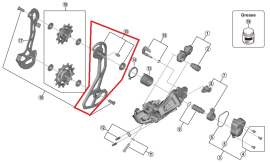 Shimano GRX RD-RX815 Schaltwerk Leitblech aussen