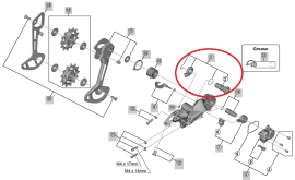 Shimano XTR RD-M9100 Schaltwerk - Achseinheit