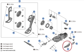 Shimano XTR RD-M9250 Schaltwerk Abdeckung Akku