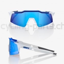100% Speedcraft Short matte white/metallic blue Brille