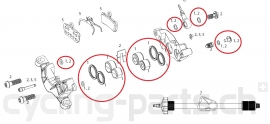 Sram Caliper Piston Kit Bremssattel - Kolbenkit für die G2 RSC/Ultimate, Guide R/RS/RSC