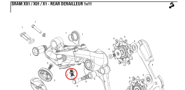 Sram XX1, X01, X1 Schaltwerk - Schaltzugbefestigungschraube