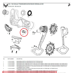 Sram X0 Eagle Transmission AXS Schaltwerk Setup Key/CageLock Assembly Kit