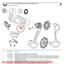 Sram XX SL/XX Eagle Transmission AXS Schaltwerk Setup Key/CageLock Assembly Kit