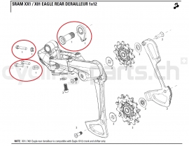 Sram XX1 Eagle gold Schaltwerk B-Bolt and Limited Screw Kit
