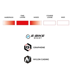 Preview: Vittoria Terreno T30 Fine Loose Gravel Endurance G2.0 TLR E-25 brown 700x40 Reifen