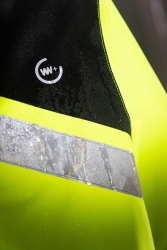 wowow Fuji Regenjacke schwarz gelb und reflektierend