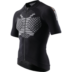 X-Bionic Twyce Biking Shirt Short Sleeves Full Zip black/white O100530