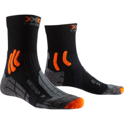 X-SOCKS Men Winter Run 4.0 black/dark grey melange/x-orange Socken
