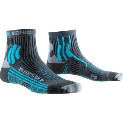 X-Socks Women Effector 4.0 Running charcoal/effektor turquoise Socken