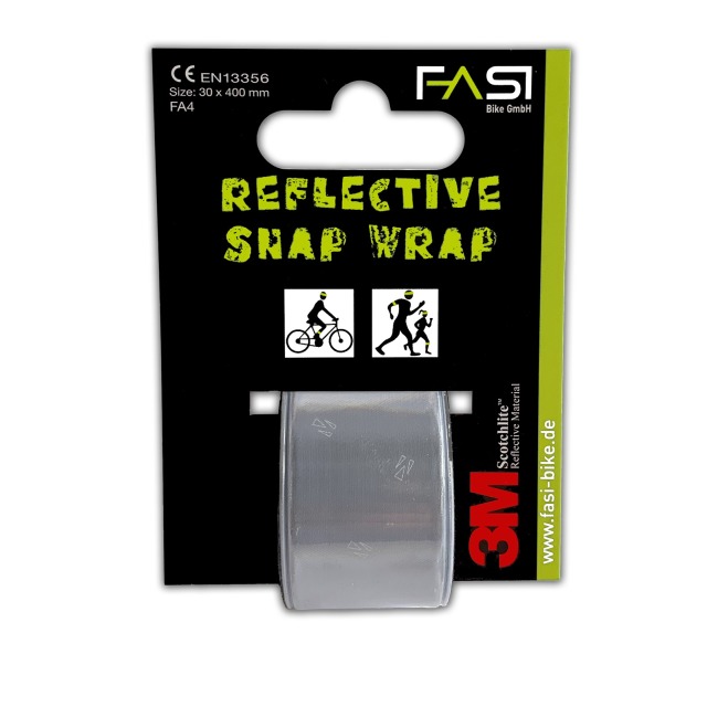 FASI Reflektorband Snap Wrap weiss , Veloteile