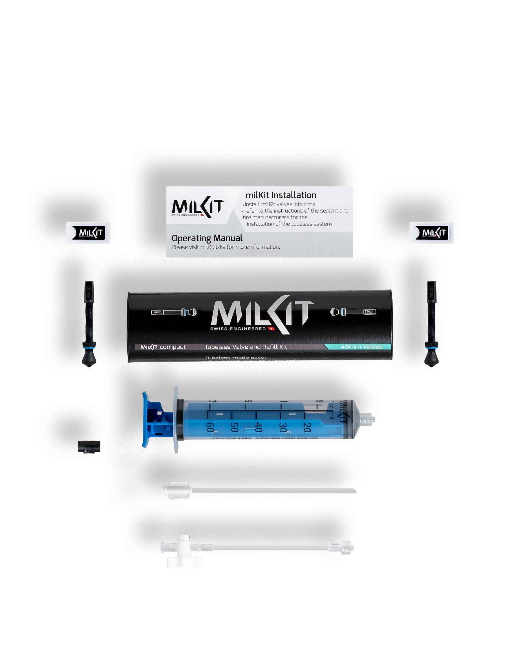 milKit Tubeless Compact Kit 45mm Ventile