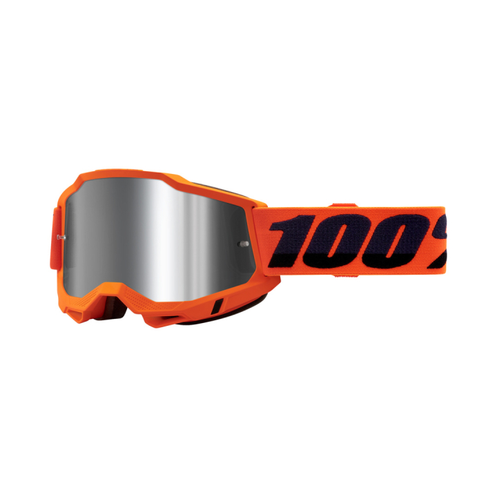 100% Accuri 2 Neon Orange Mirror Silver Goggles