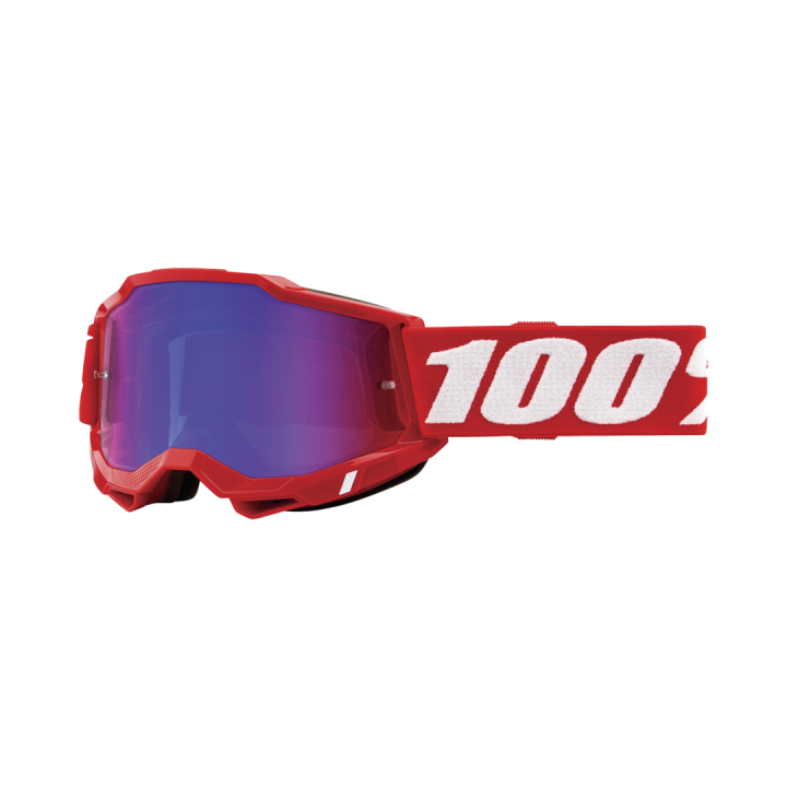 100% Accuri 2 Neon Red Mirror Red-Blue Goggles