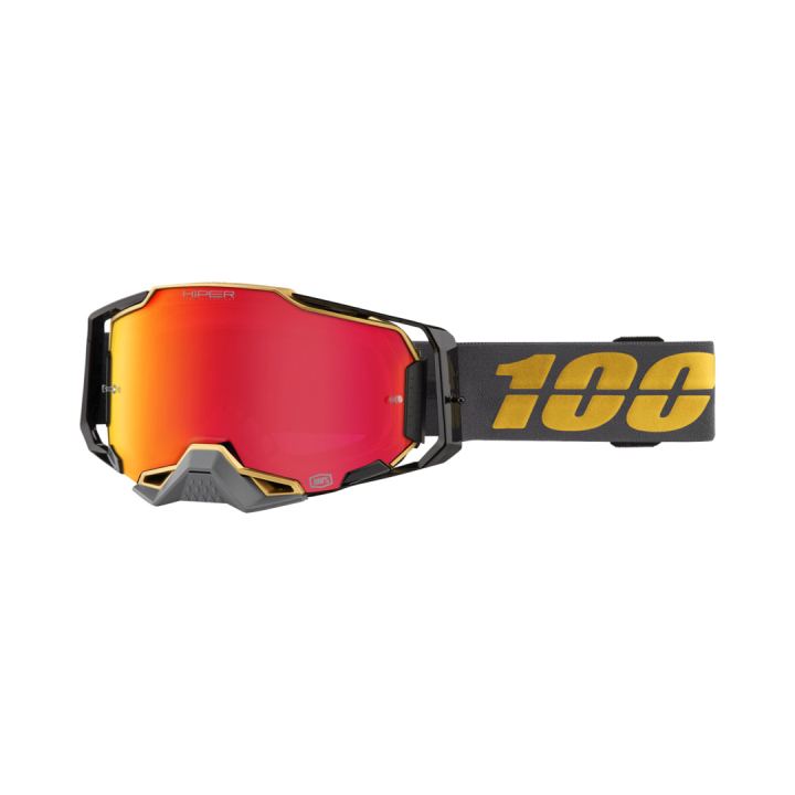 100% Armega HiPER Falcon 5 Mirror Red Goggles
