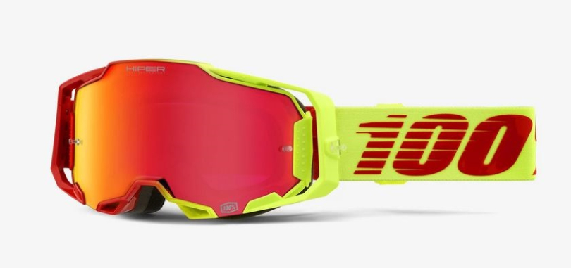 100% Armega Solaris HiPer mirror red Goggles