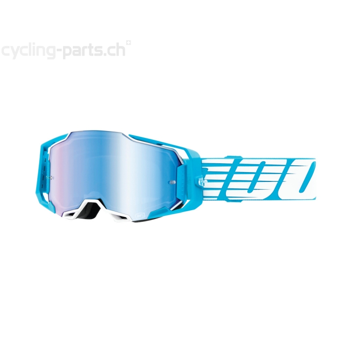 100% Armega Oversized Sky Mirror Blue Goggles