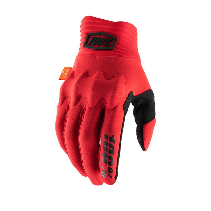 100% COGNITO D3O red/black Handschuhe