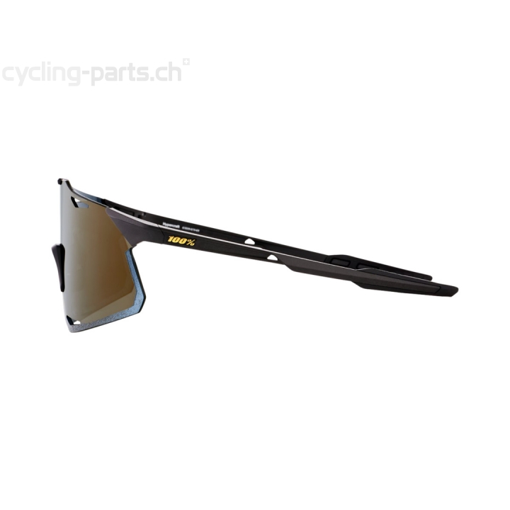 100% Hypercraft Matte Black-Soft Gold Brille