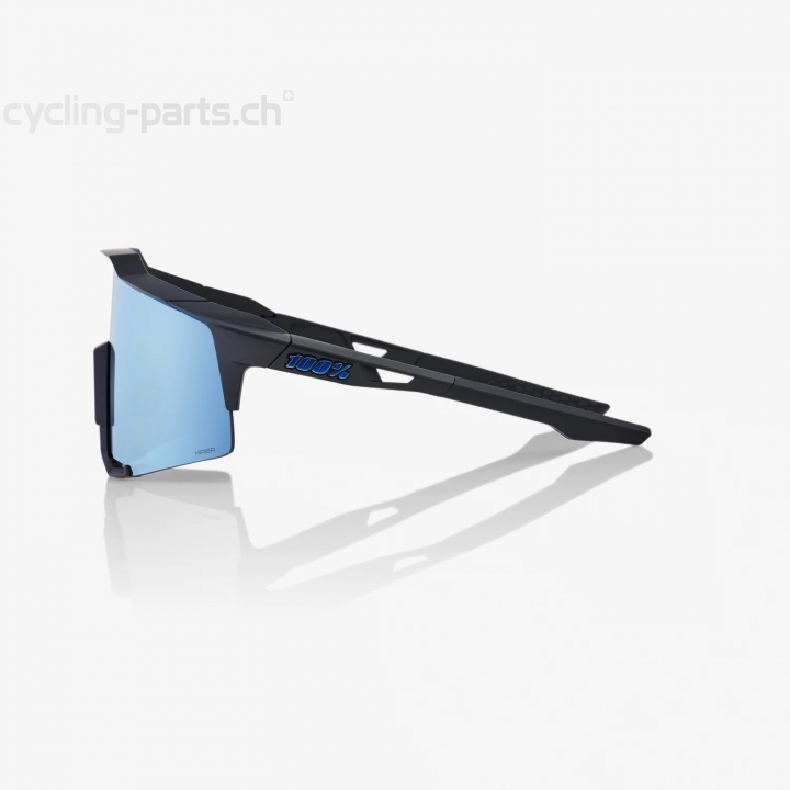 100% Speedcraft Tall Matte Black HiPER Blue Brille