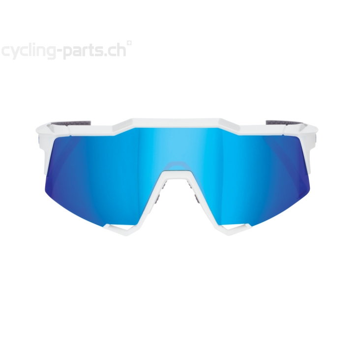 100% Speedcraft Tall Matte White-HiPER Blue Brille