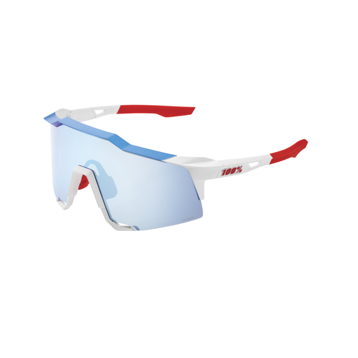 100% Speedcraft TotalEnergies Team Matte White/Metallic Blue-HiPER Blue Multilayer Brille