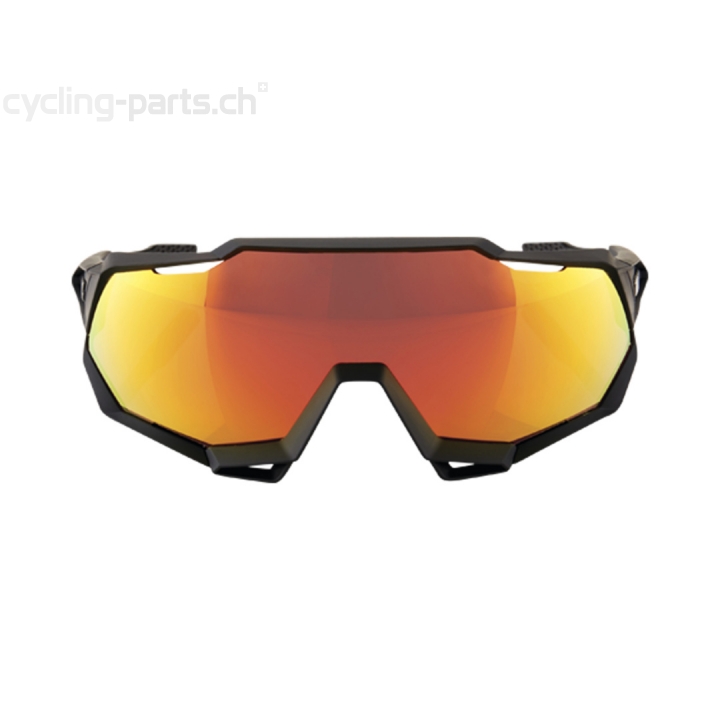 100% Speedtrap soft tact black-HiPER Red Brille