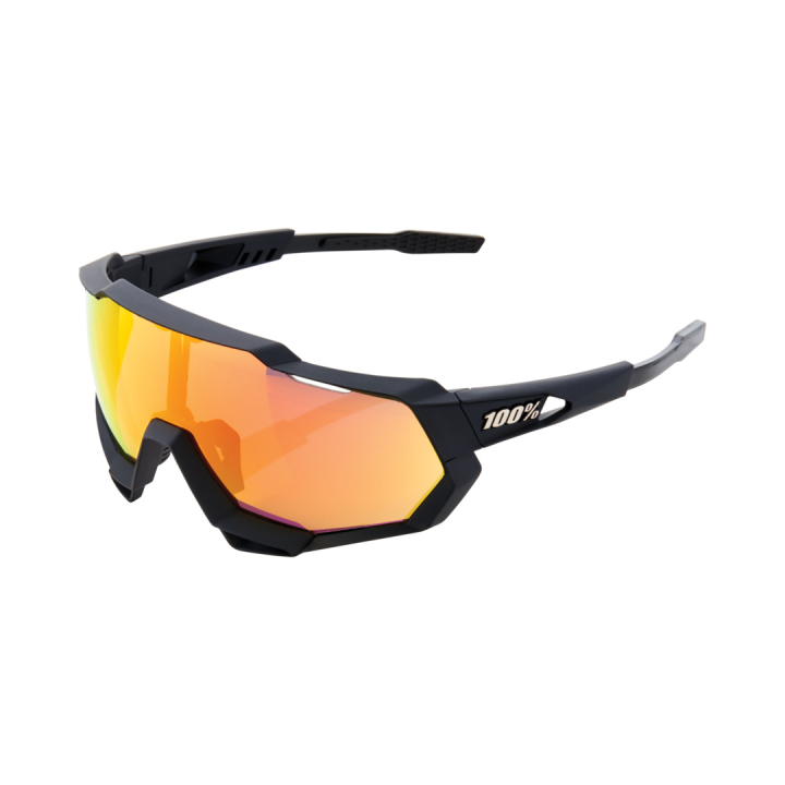 100% Speedtrap soft tact black-HiPER Red Brille