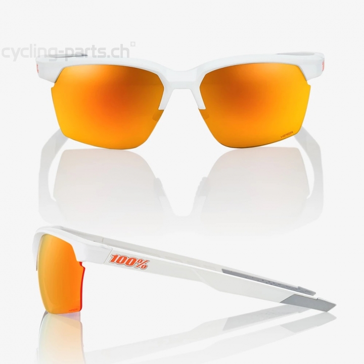 100% Sportcoupe matte white Brille