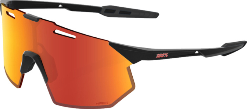 100% HYPERCRAFT SQ Soft Tact Black - HiPER Red Multilayer Brille