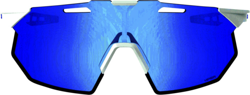 100% HYPERCRAFT SQ Soft Tact White - HiPER Blue Multilayer Brille