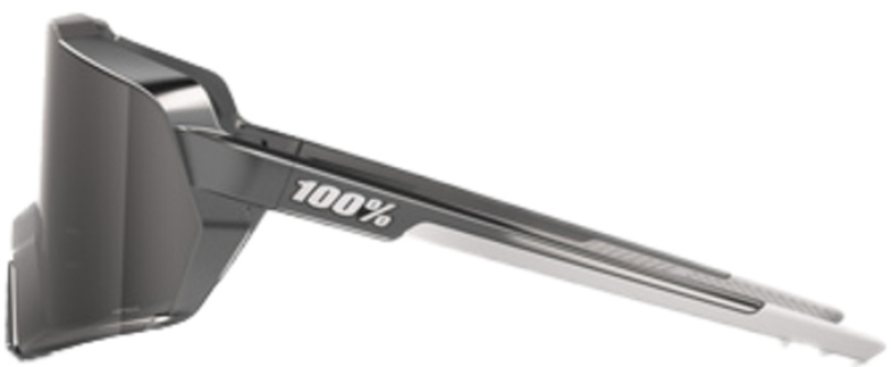 100% KORBIN Gloss Black Chrome - HiPER Silver Mirror Brille