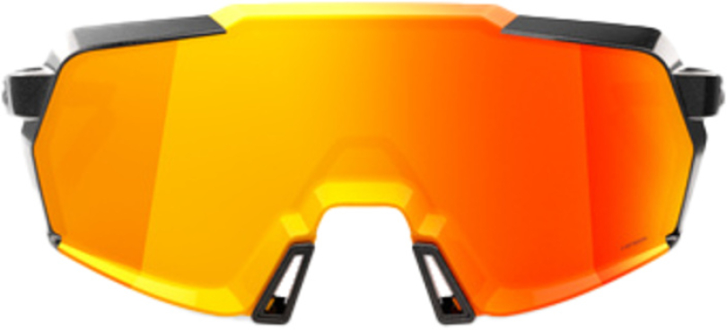 100% KORBIN Gloss Metallic Black - HiPER Red Multilayer Mirror Brille
