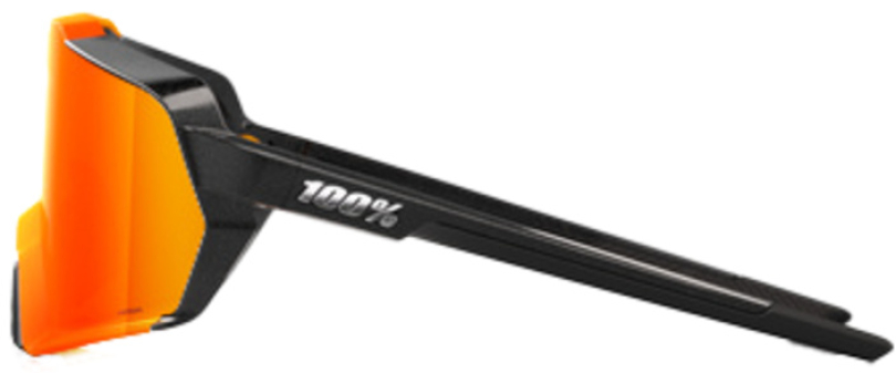 100% KORBIN Gloss Metallic Black - HiPER Red Multilayer Mirror Brille
