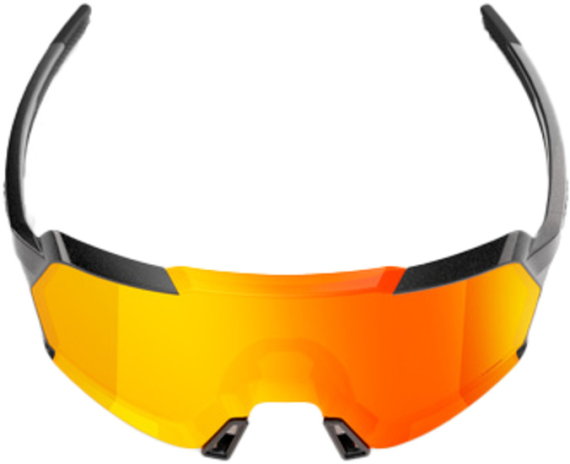 100% KORBIN Gloss Metallic Black - HiPER Red Multilayer Mirror Brille