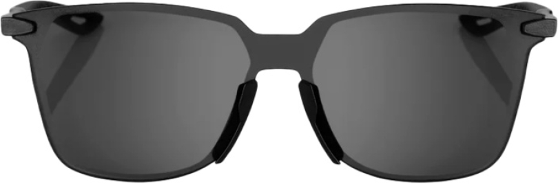 100% Legere Square Brille Polished Black - Smoke Lens Brille