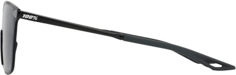 100% Legere Square Brille Polished Black - Smoke Lens Brille