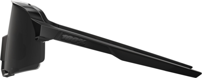 100% S3 Gloss Black Matte Black - Black Mirror Brille
