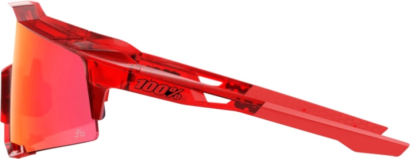 100% Speedcraft Gloss Translucent Red - Hiper Red Mirror Lens Brille
