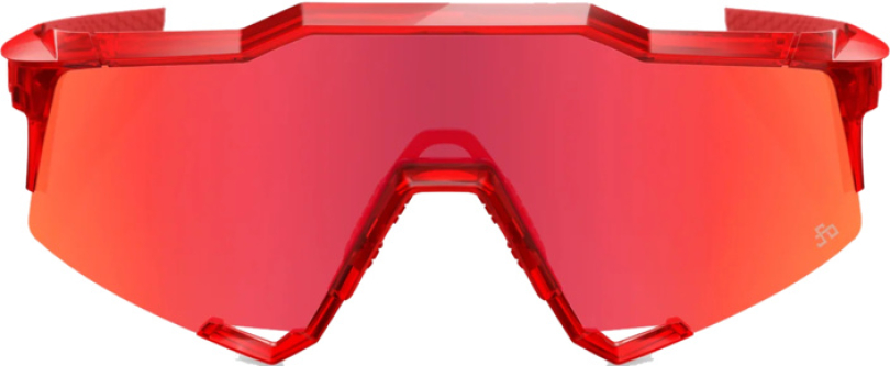 100% Speedcraft Gloss Translucent Red - Hiper Red Mirror Lens Brille