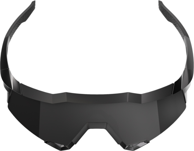100% Speedcraft Matte Black Gloss Black - Black Mirror Brille
