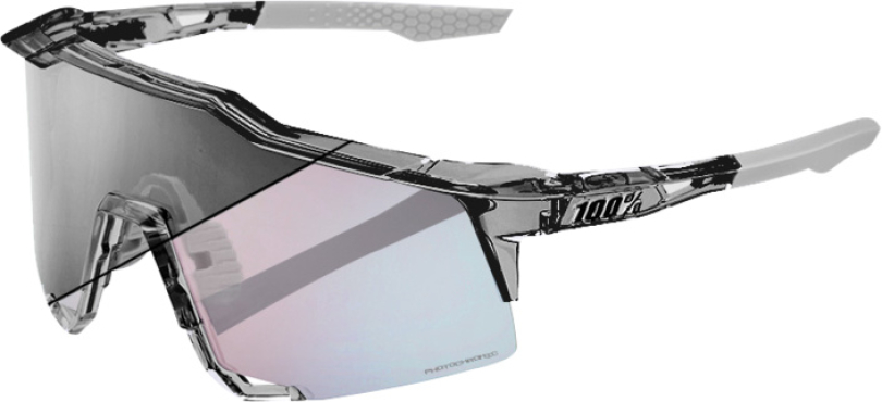100% Speedcraft Polished Translucent Grey - Rose Gold Photochromic Brille