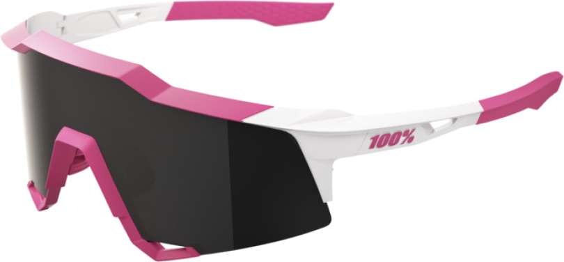 100% Speedcraft Puddy Pink White - Smoke Brille
